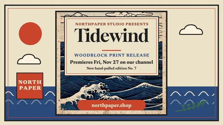 Tidewind print release thumbnail, Northpaper template