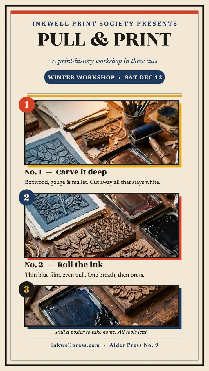 Pull and Print workshop broadsheet story template