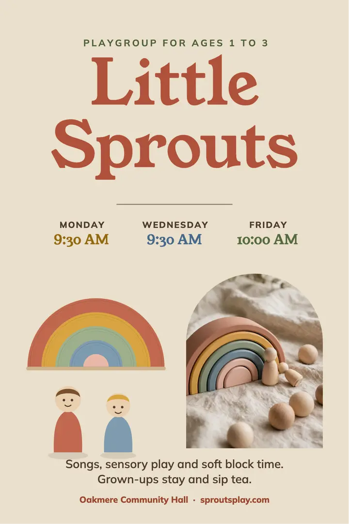 Little Sprouts playgroup poster template