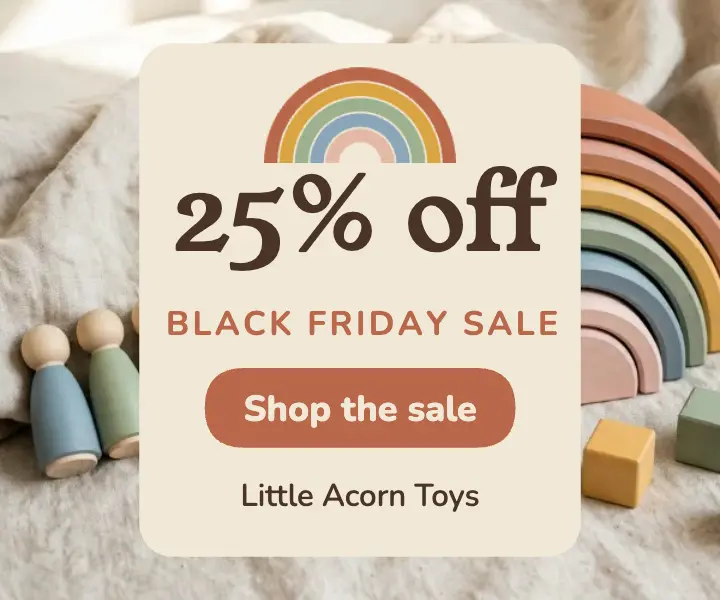 Little Acorn wooden toys Black Friday ad template