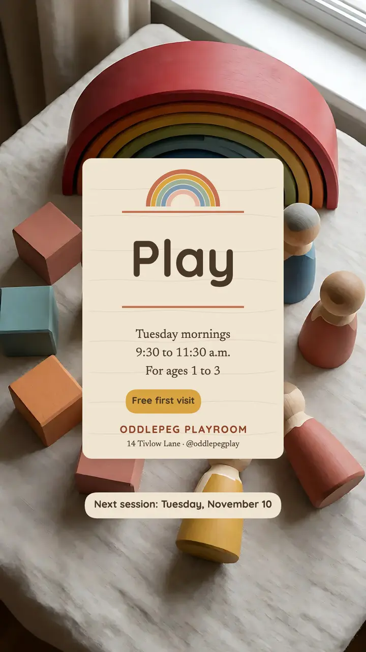 Oddlepeg Playroom toddler playgroup story template