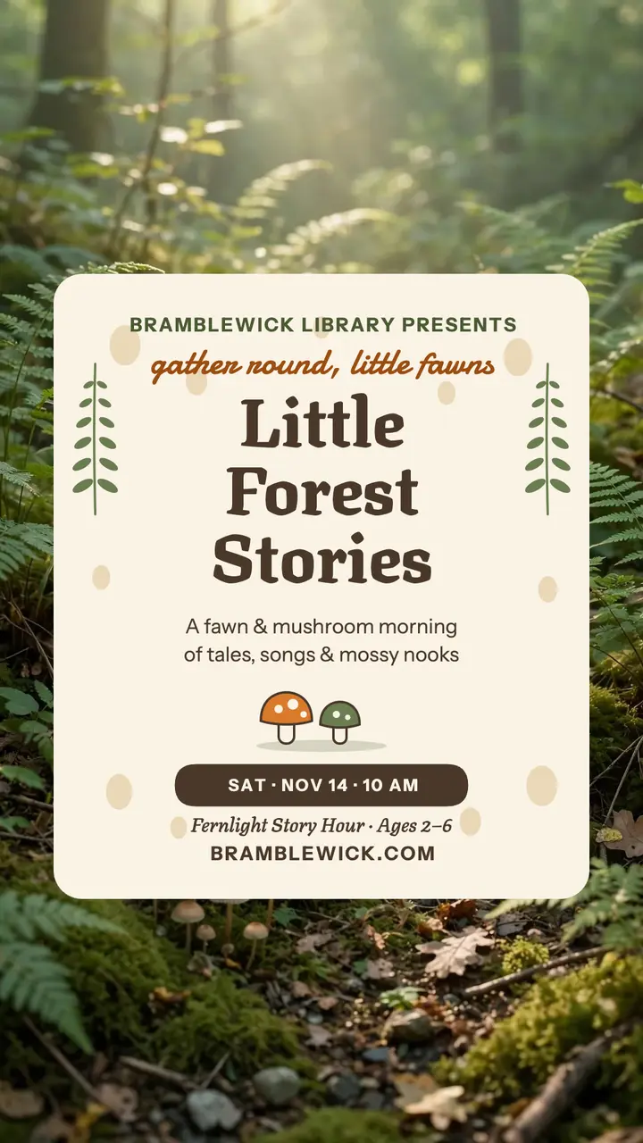 Bramblewick woodland storytime story template