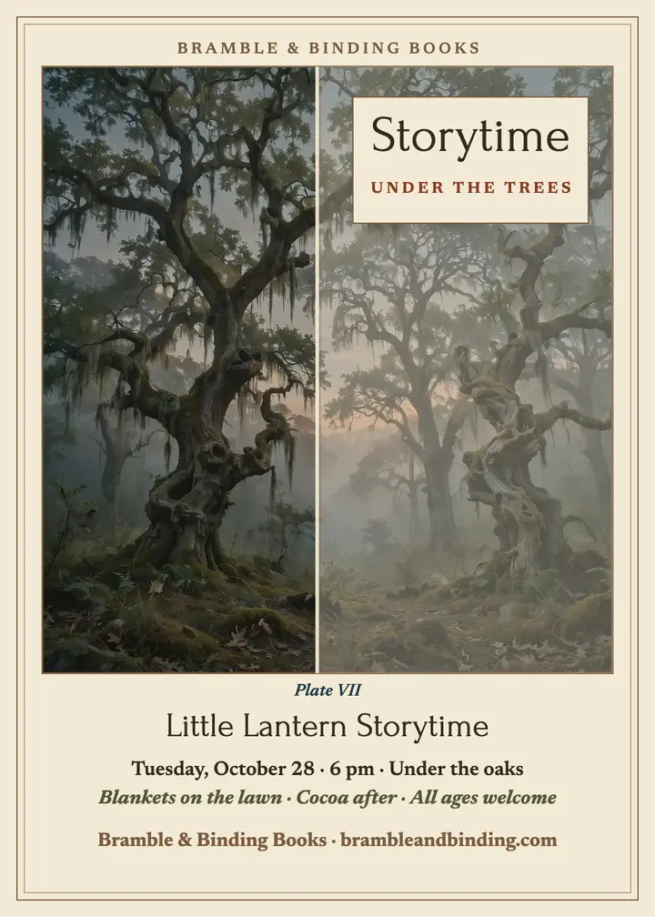 Woodland storytime plate invitation template
