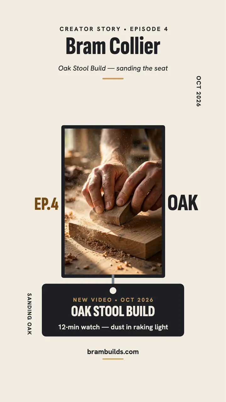 Bram Collier oak stool build story template