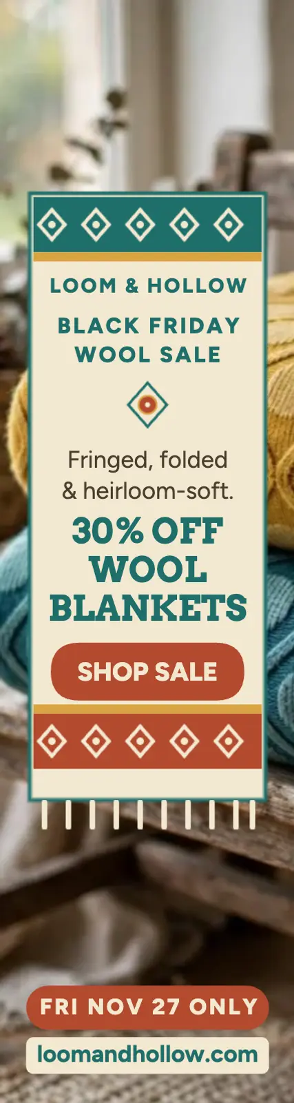 Loom and Hollow Black Friday blanket sale template