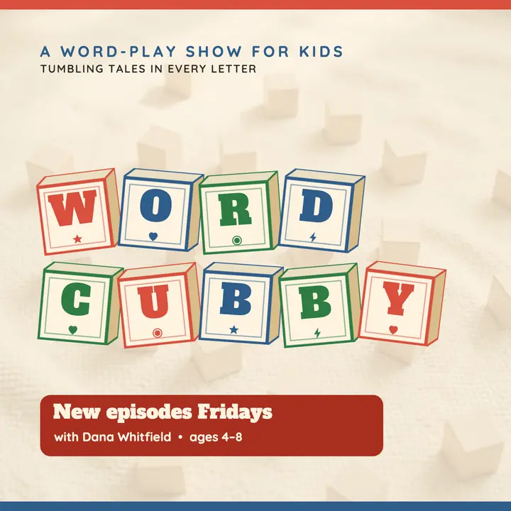 Word Cubby word-play podcast cover template