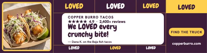Copper Burro loved taco review billboard template