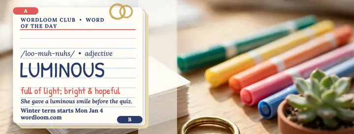 Wordloom word of the day flash card cover template