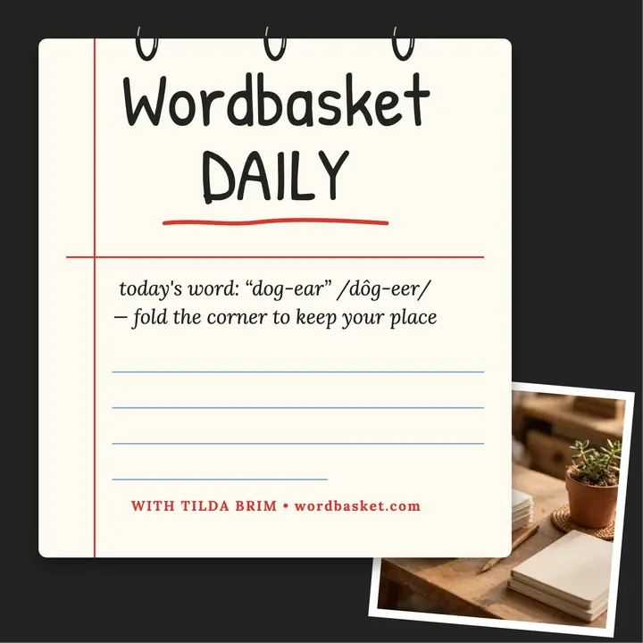 Wordbasket Daily vocab podcast cover template