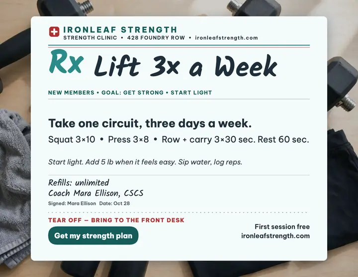 Ironleaf gym prescription strength flyer template