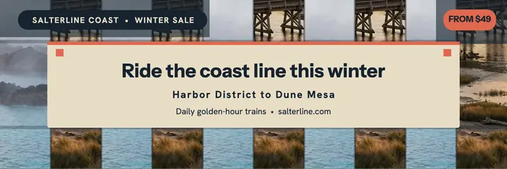 Salterline Coast winter rail sale header template