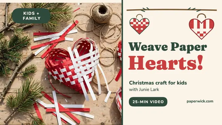 Paperwick woven hearts workshop thumbnail template