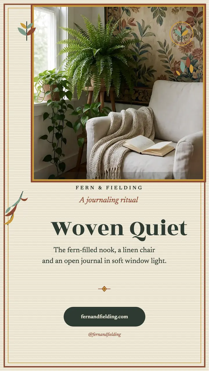Woven Quiet journal story template