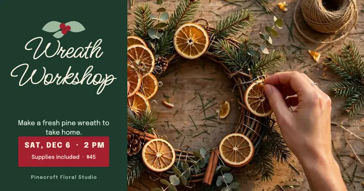 Wreath workshop post template