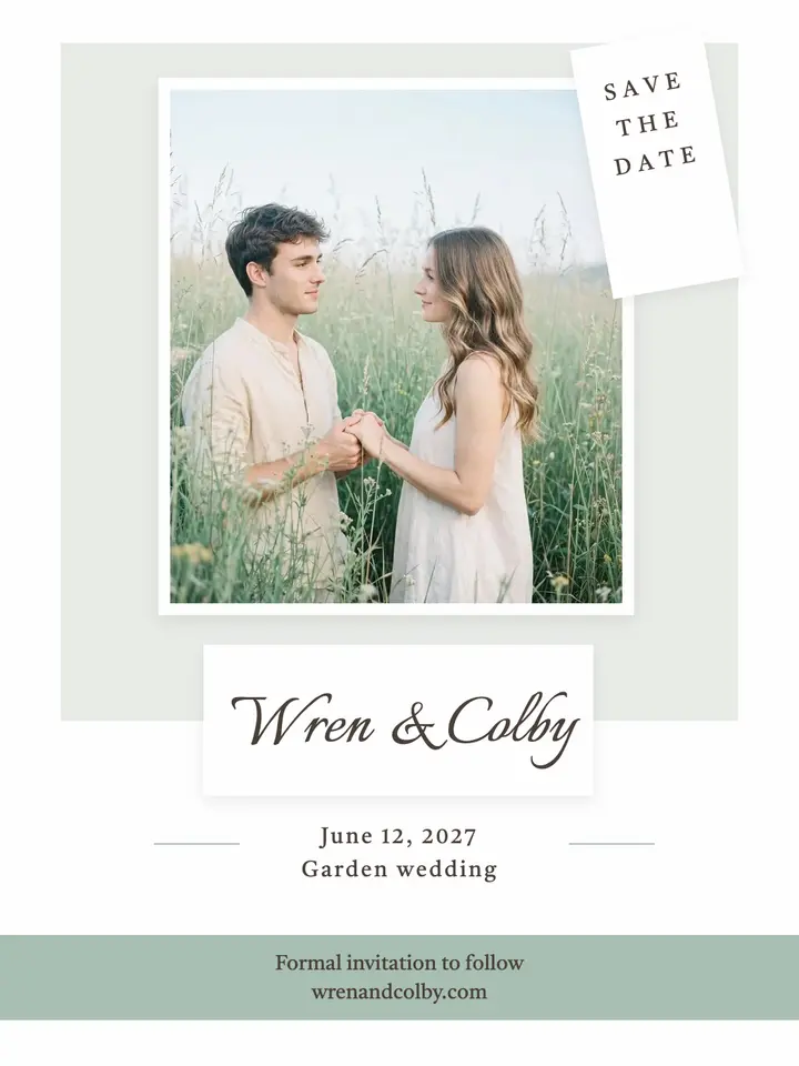 Wren and Colby airy save the date portrait template