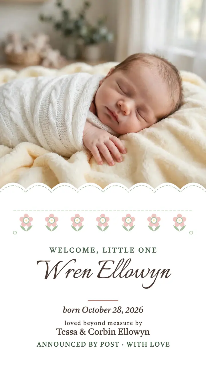 Wren Ellowyn welcome story template