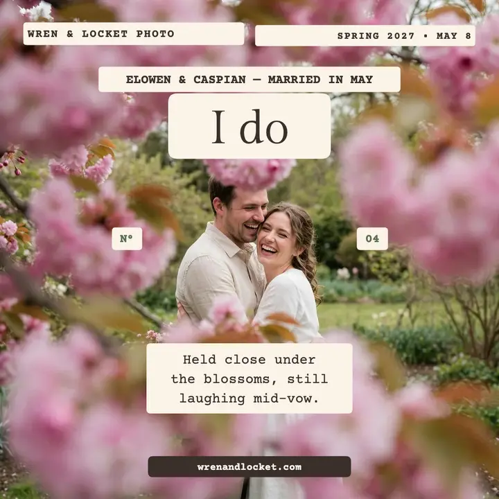 Wren and Locket blossom elopement post template