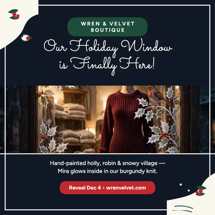 Wren and Velvet holiday window reveal post template
