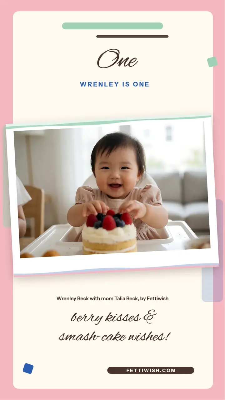 Wrenley first birthday instant story template