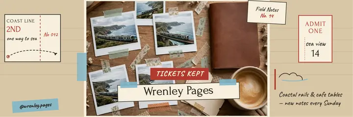 Wrenley Pages travel journal header template