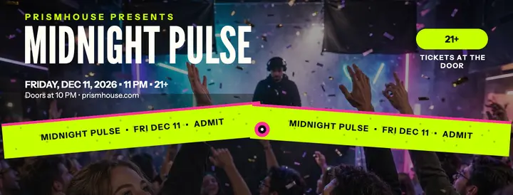 Midnight Pulse DJ night cover, Prismhouse template