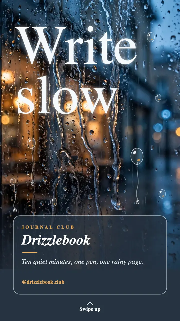 Write slow rainy journaling story template