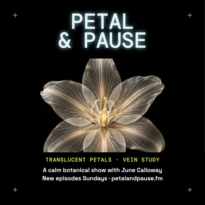 Petal and Pause botanical podcast cover template