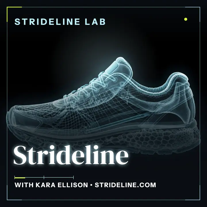 Strideline Lab running podcast cover: running podcast cover template