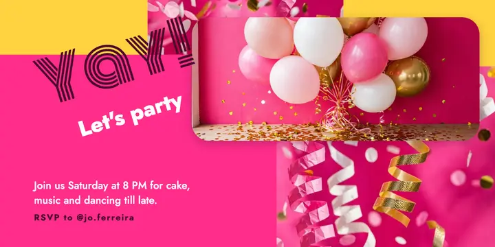 Yay! confetti party post template