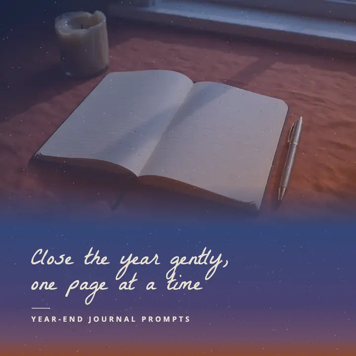 Year-end journaling prompts post template