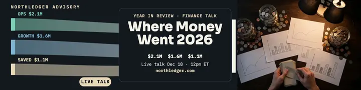 Northledger year in review money flow banner template