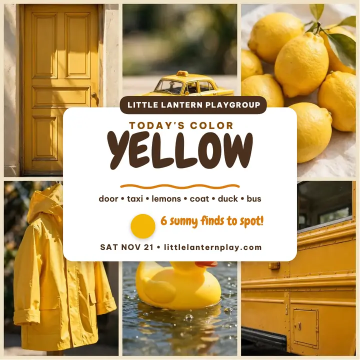 Yellow color hunt mosaic post: color hunt post template