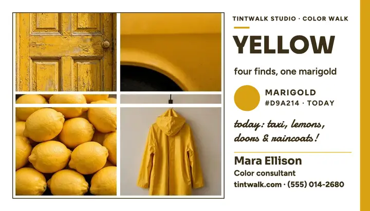 Tintwalk yellow hunt card template