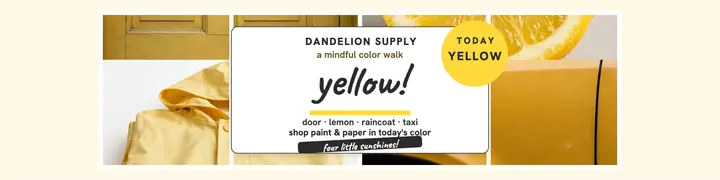 Dandelion Supply yellow walk banner template