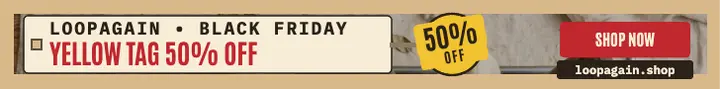 LoopAgain Black Friday yellow tag leaderboard template