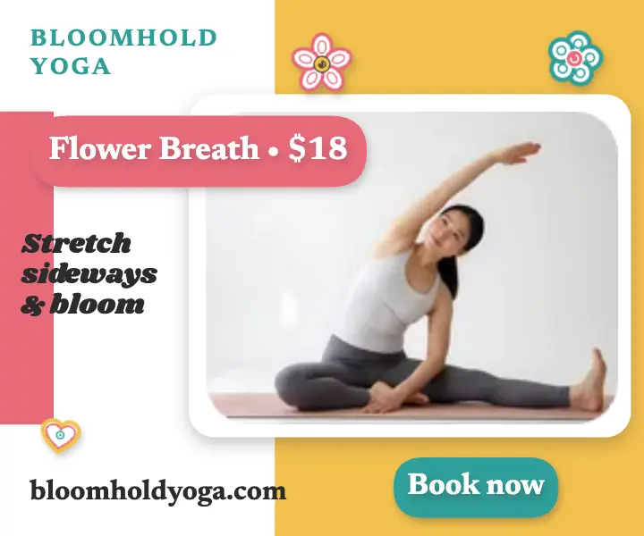 Bloomhold Flower Breath yoga ad template