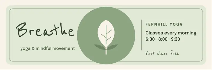 Breathe yoga studio header template