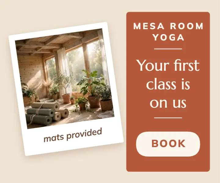 Yoga first class free ad template