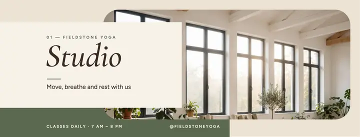 Sage yoga studio cover template