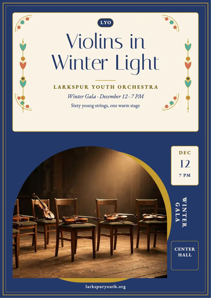 Larkspur Youth Orchestra winter gala program template