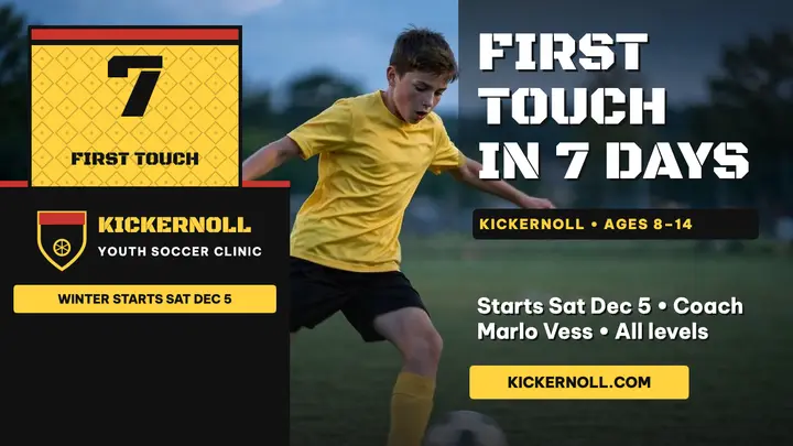 Kickernoll first touch soccer clinic thumbnail template