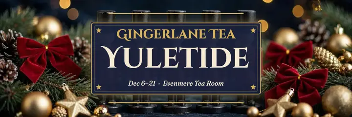 Gingerlane holiday tea X header: holiday tea event x header template