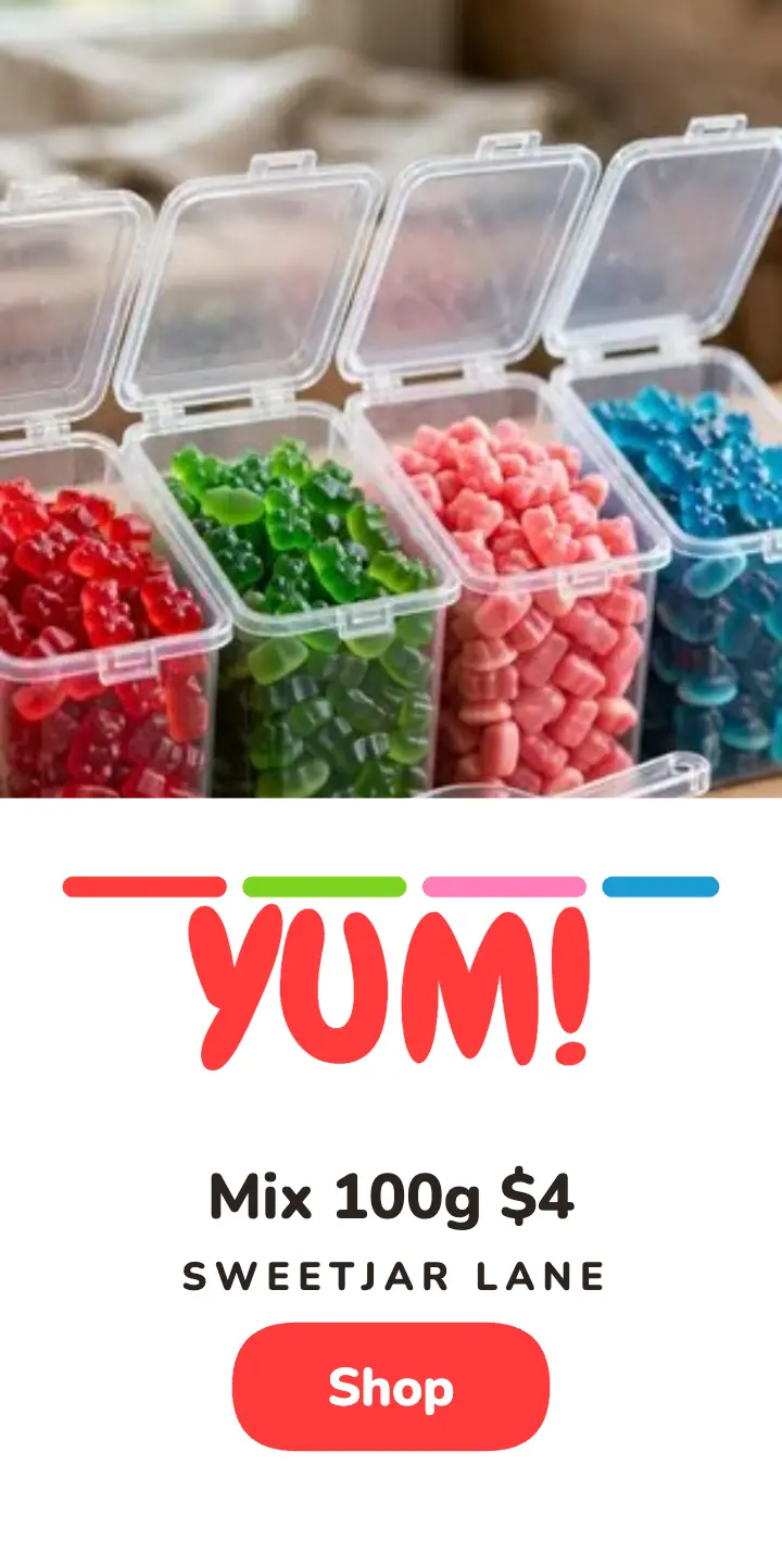 Sweetjar Lane Valentine candy half-page ad template