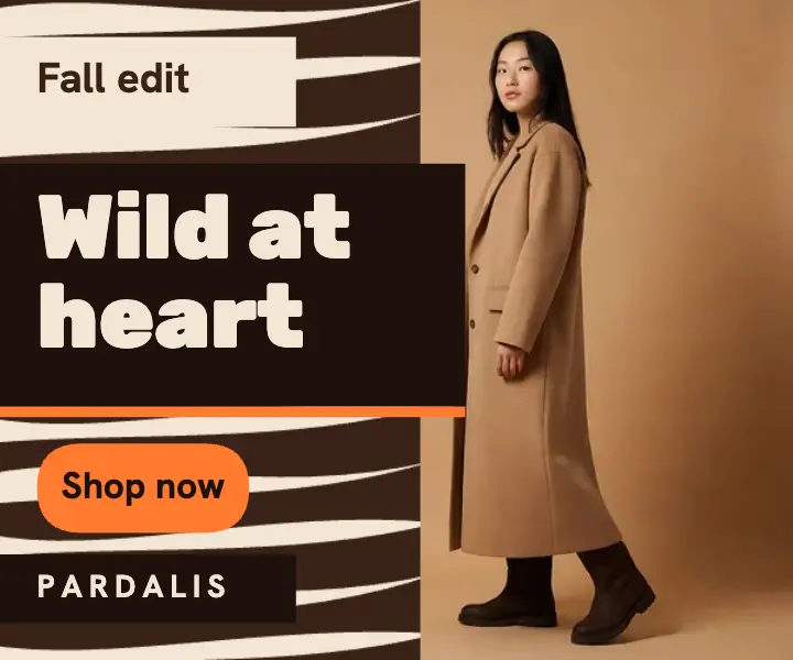 Zebra coat fall edit ad template