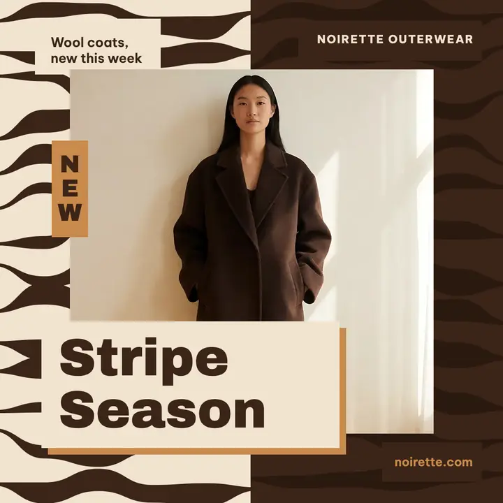 Noirette wool coats zebra print post template