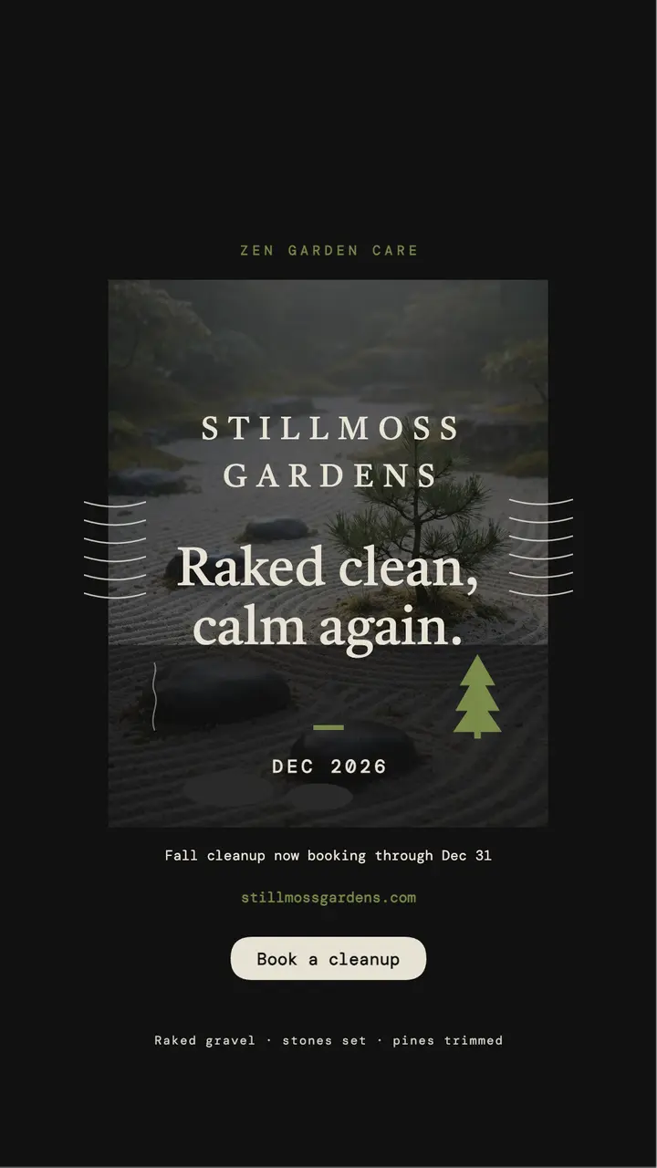 Stillmoss fall cleanup zen story template
