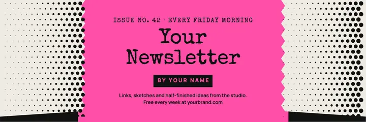 Zine weekly newsletter header template