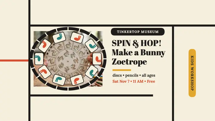 Spin and Hop bunny zoetrope workshop thumbnail template
