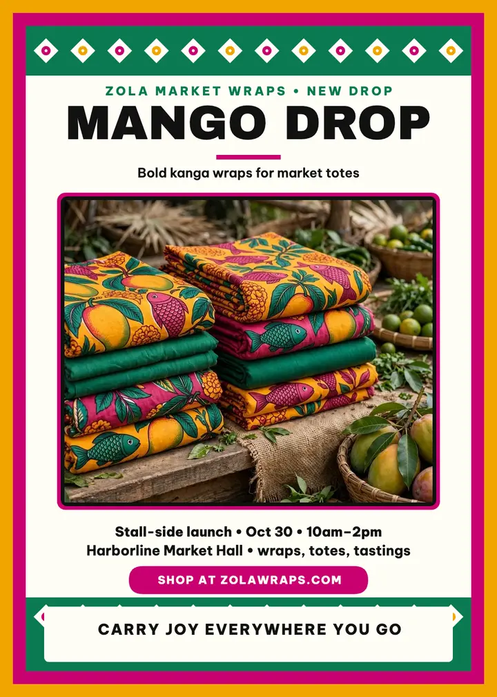 Zola mango wrap drop invitation template