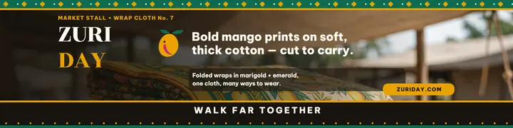 Zuri Day Cloth wrap market banner template